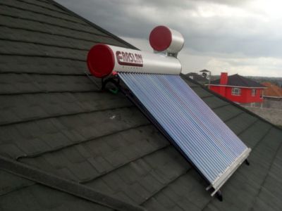 Eraslan 180L Low Pressure Vacuum Tubes Complete Solar Water Heating System